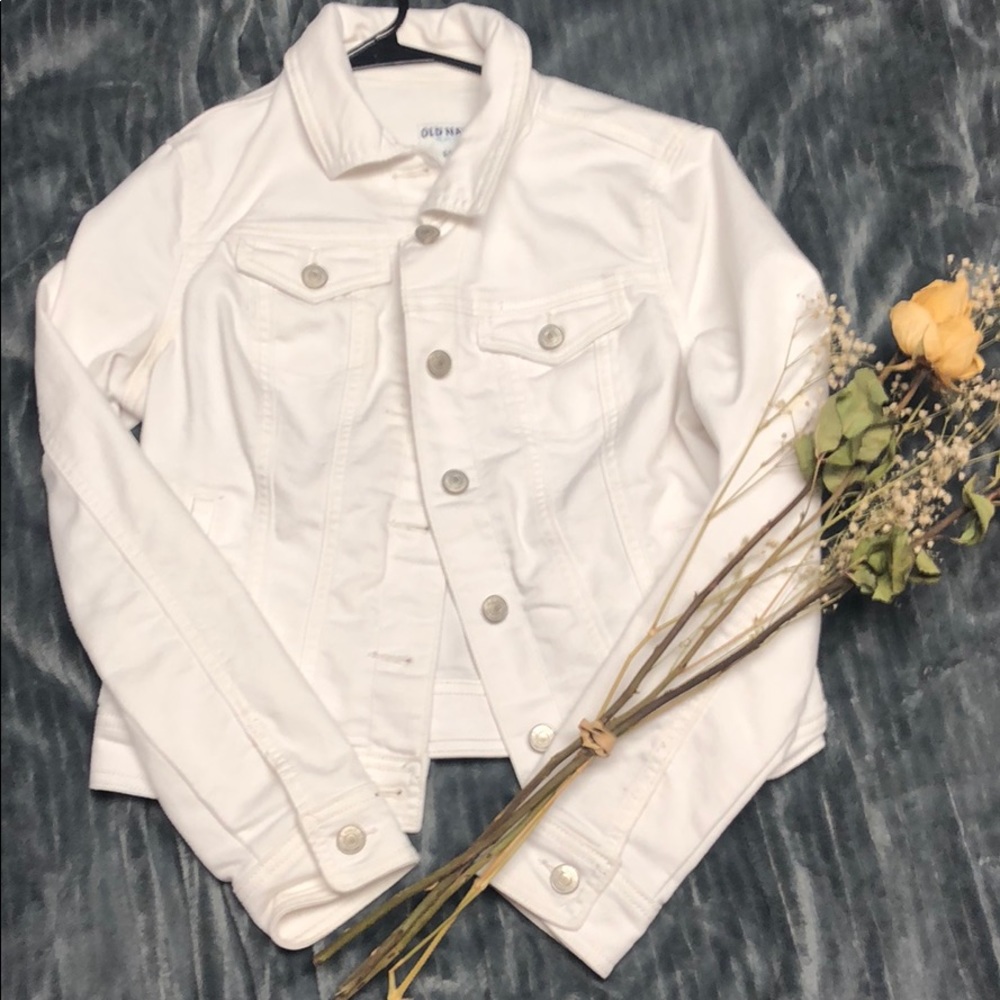 White Old Navy Jean jacket